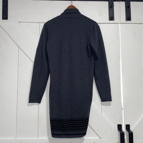 Eileen Fisher Women Small Merino Wool Cardigan Sweater Knit Open Front Waterfall - Picture 3 of 11